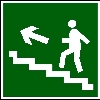 правила пожарной безопасности - Направление к эвакуационному выходу (по лестнице вверх)