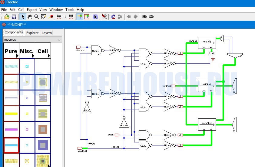 разработка электрических схем программа Electric VLSI Design System