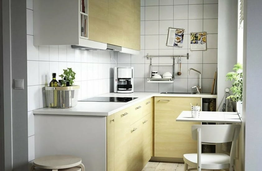 организация кухонного пространства - практичная маленькая кухня